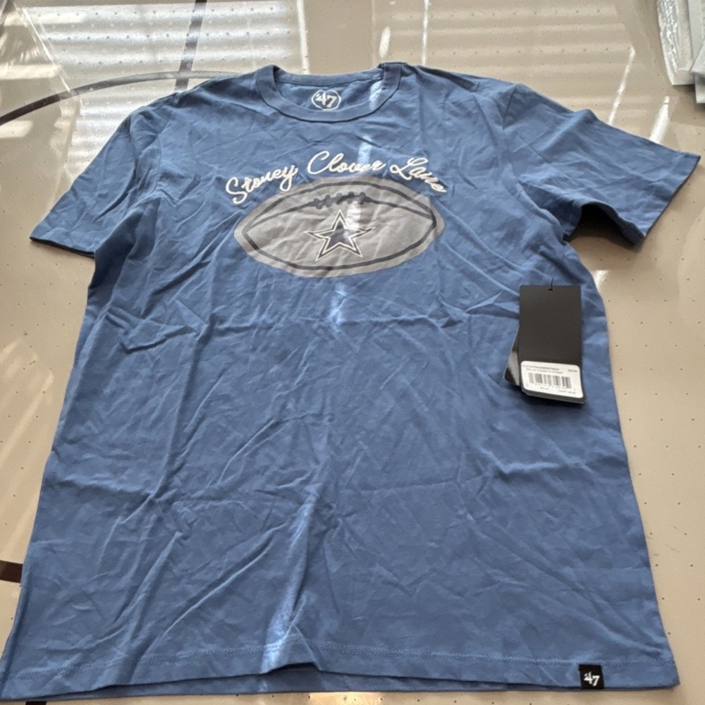 47 Dallas Cowboys Shirt Size S Cadet Blue NFL Football Officially Licensed